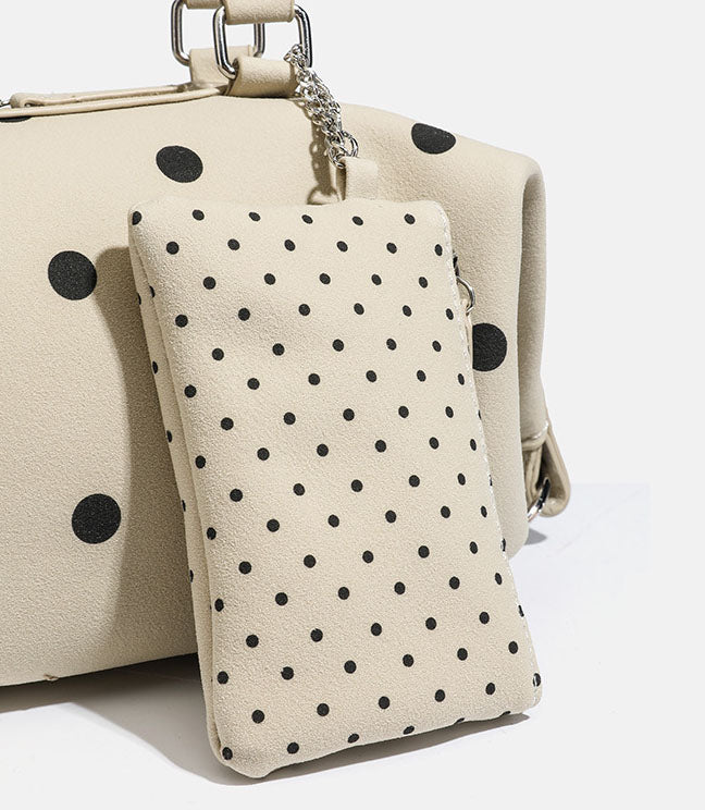 Polka Dot Satchel Boston Bag