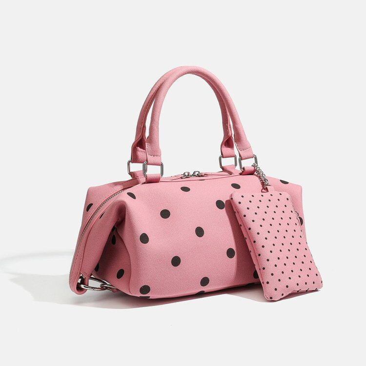 Polka Dot Satchel Boston Bag
