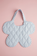 Quilted Flower Tote Bag – Striped Daisy Shoulder Bag