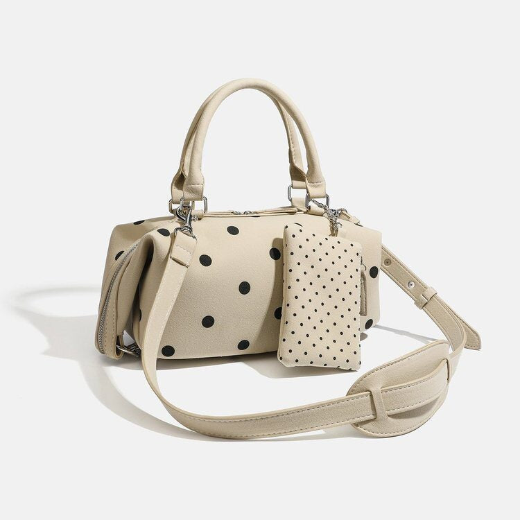 Polka Dot Satchel Boston Bag