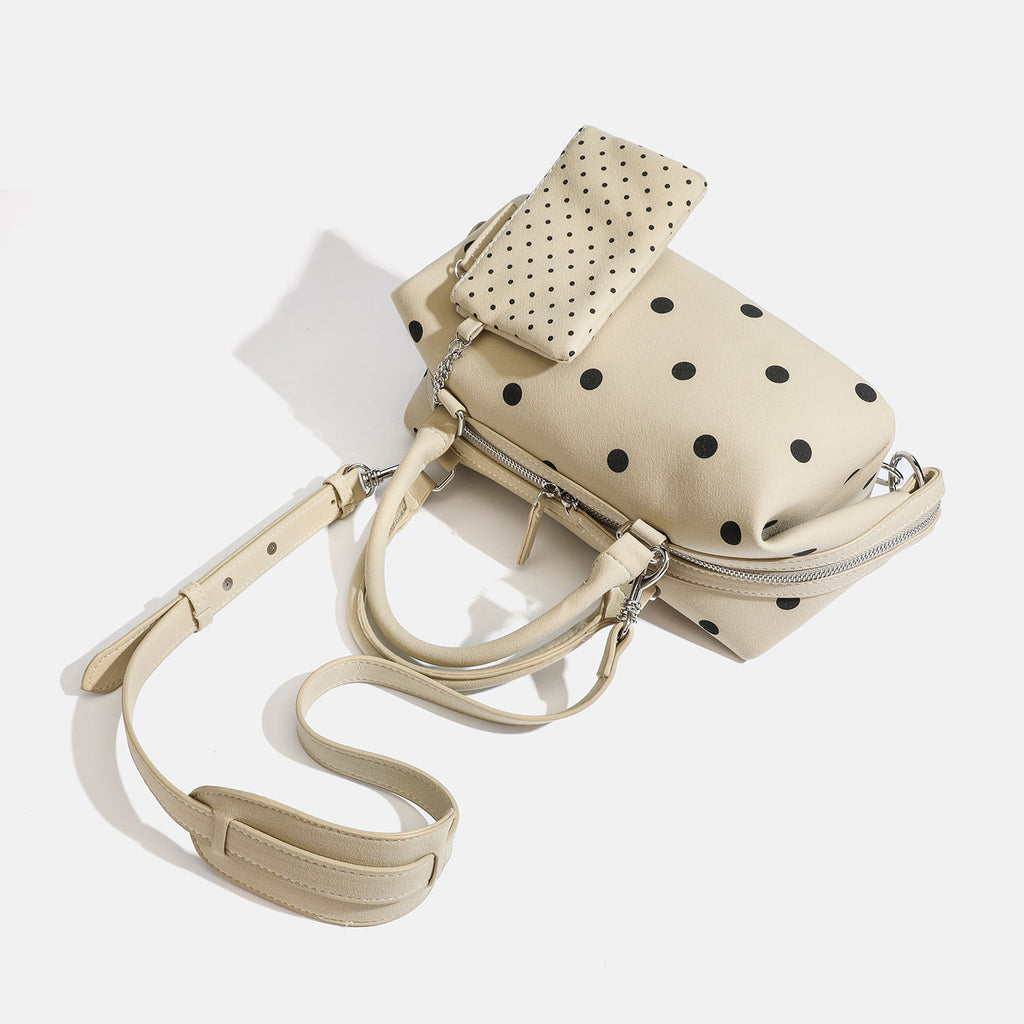 Polka Dot Satchel Boston Bag