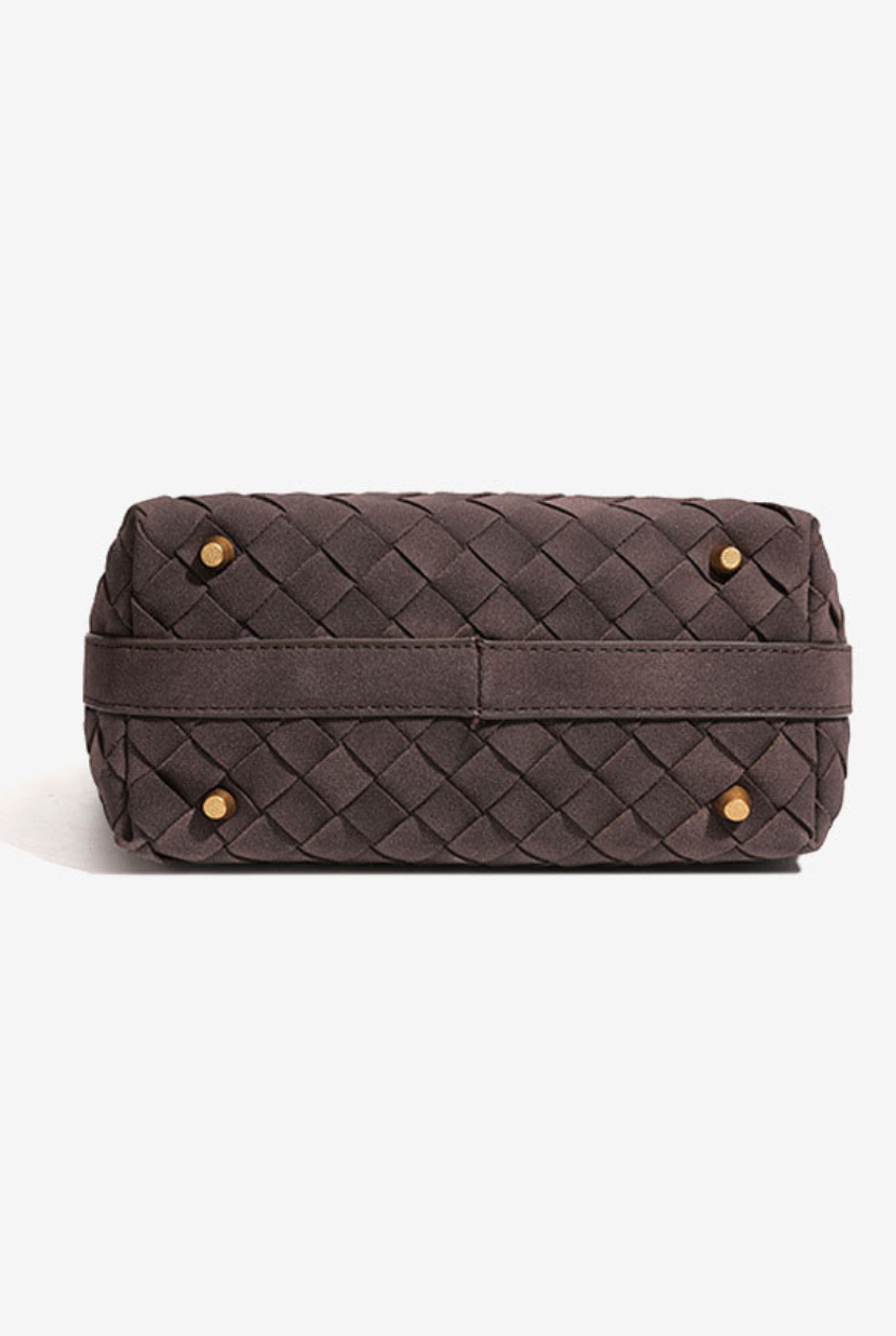 Woven Suede Hobo Bag