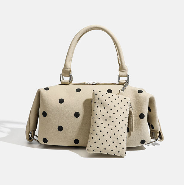 Polka Dot Satchel Boston Bag
