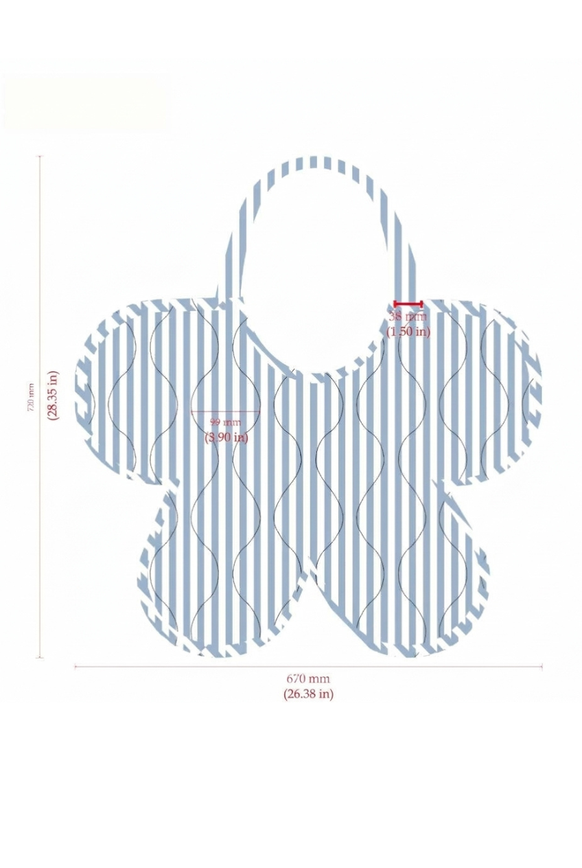 Quilted Flower Tote Bag – Striped Daisy Shoulder Bag