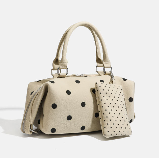Polka Dot Satchel Boston Bag