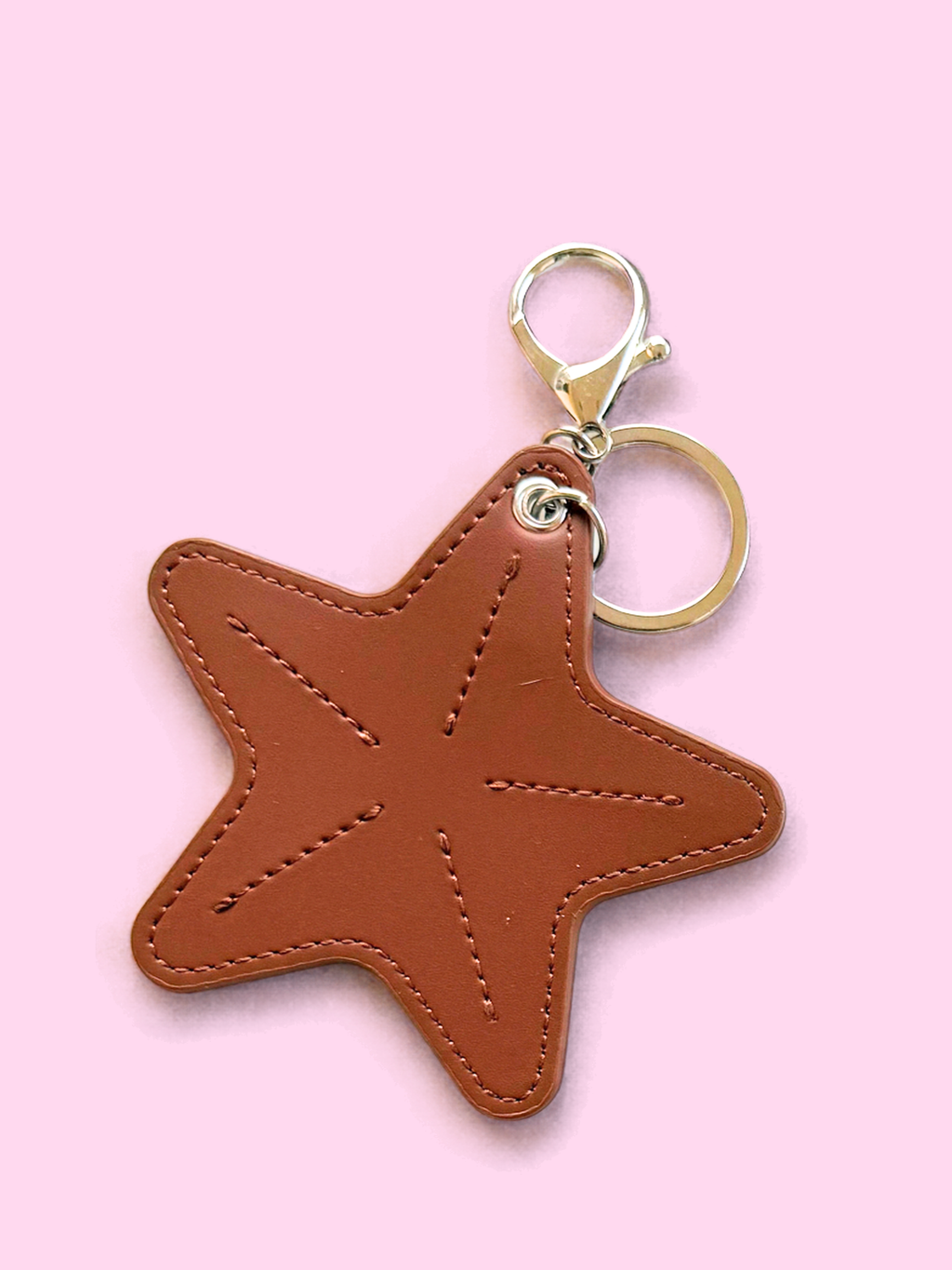 Star Leather Keychain &amp; Sunglasses Holder Bag Charm