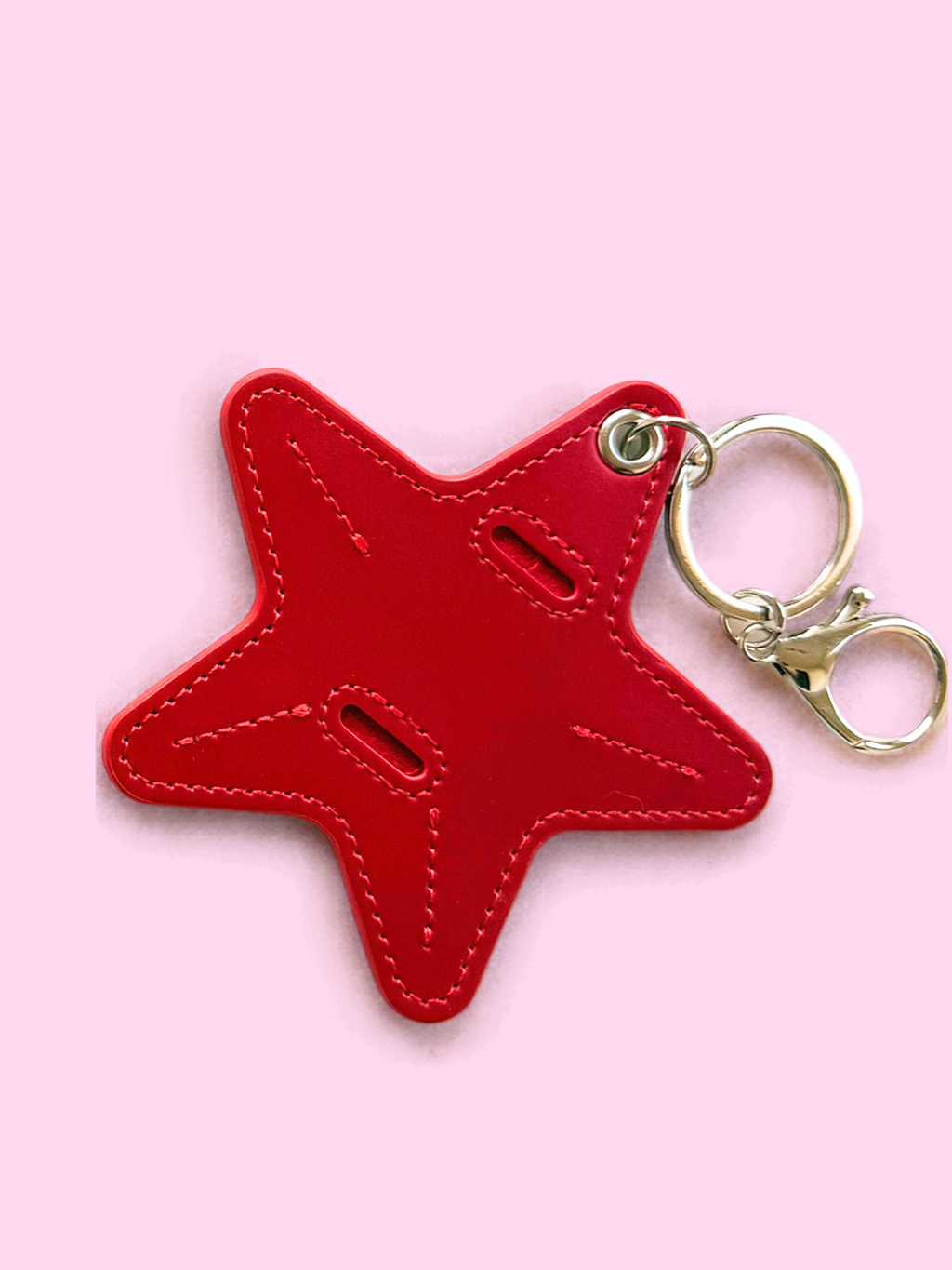 Star Leather Keychain &amp; Sunglasses Holder Bag Charm