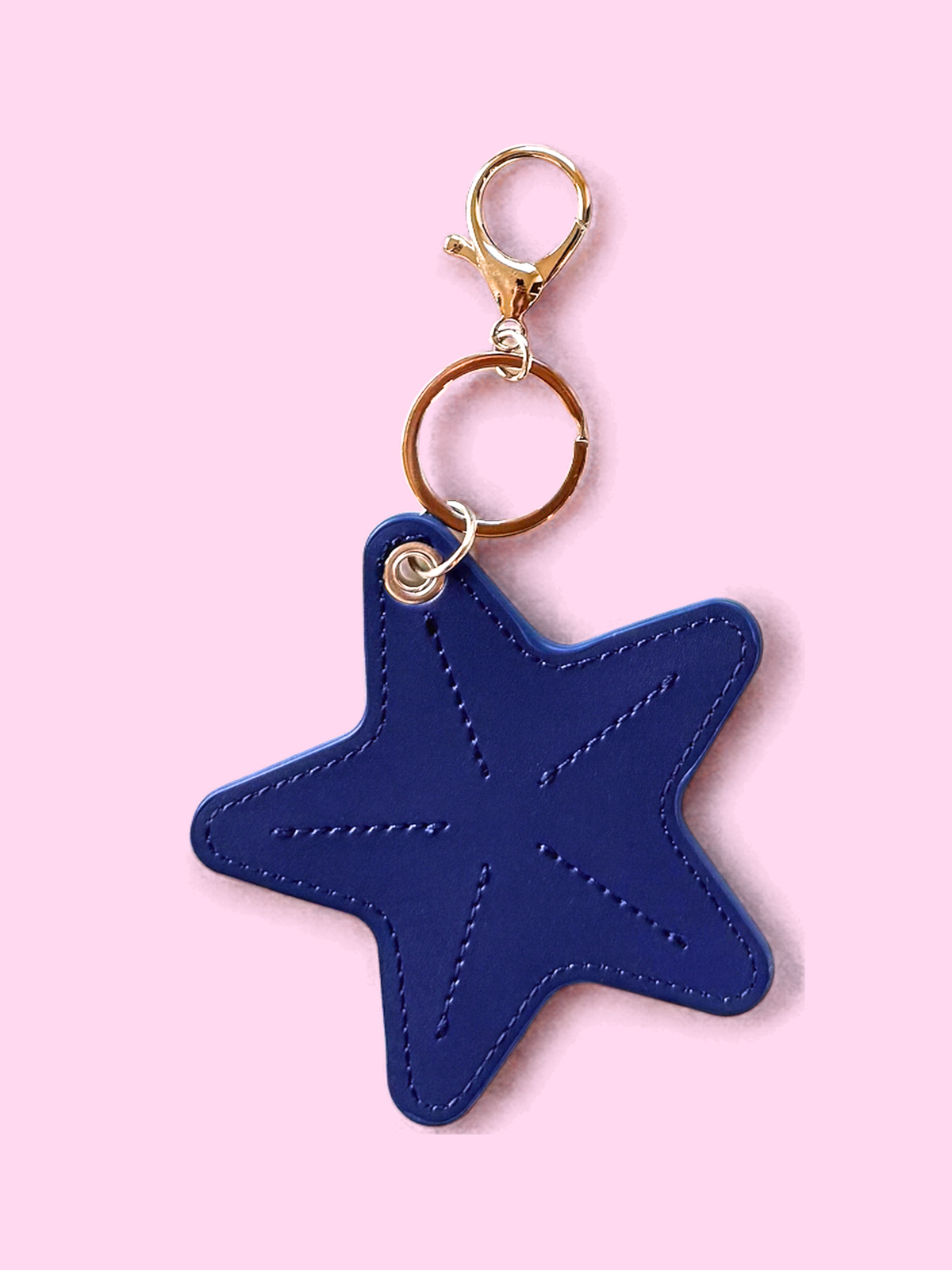Star Leather Keychain &amp; Sunglasses Holder Bag Charm