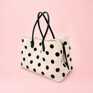 Cream Polka Dot / Black Accents