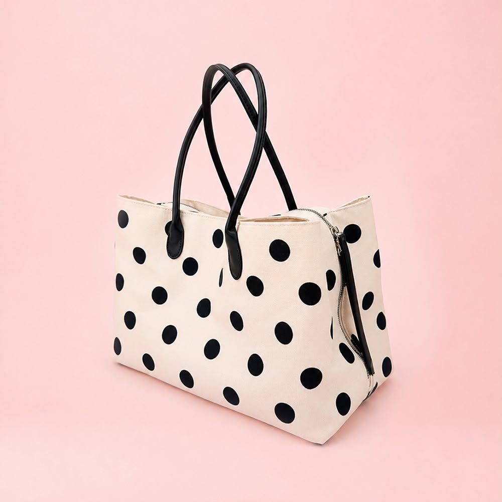 Polka Dot Everyday Travel Tote Bag