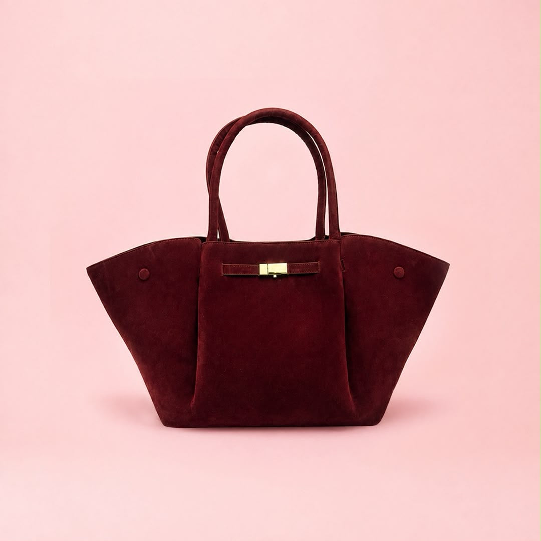 Suede Wing Tote Bag