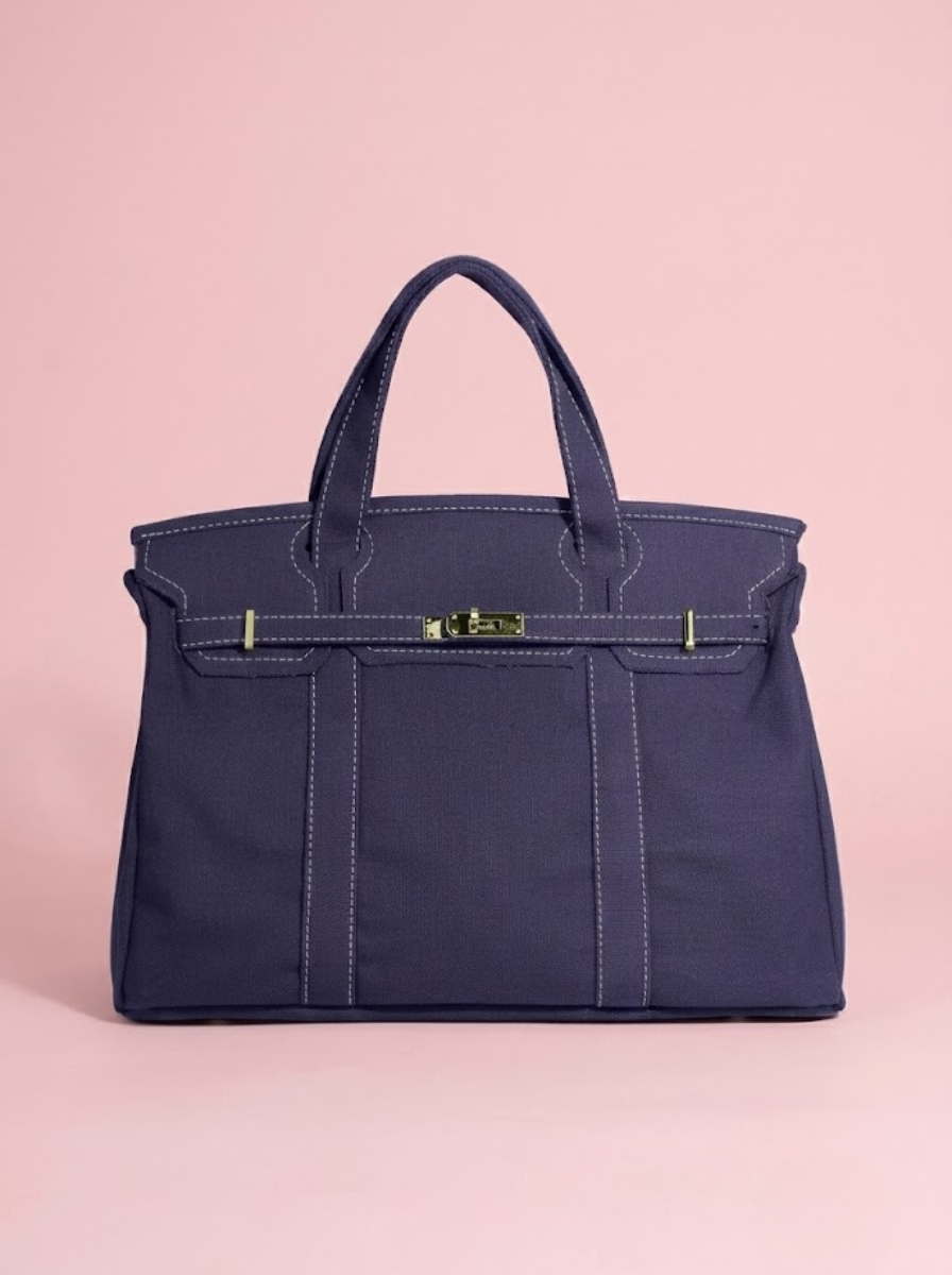 Canvas Weekender Boat Tote in Deep Indigo