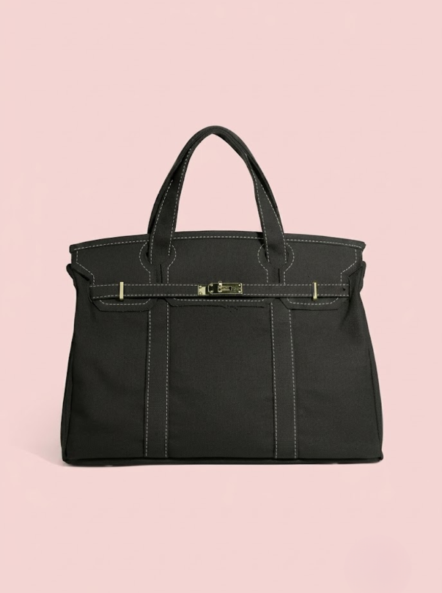 Canvas Weekender Boat Tote in Onyx