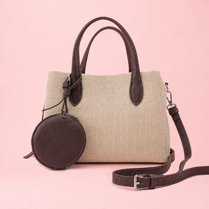 Natural Linen / Chocolate Brown