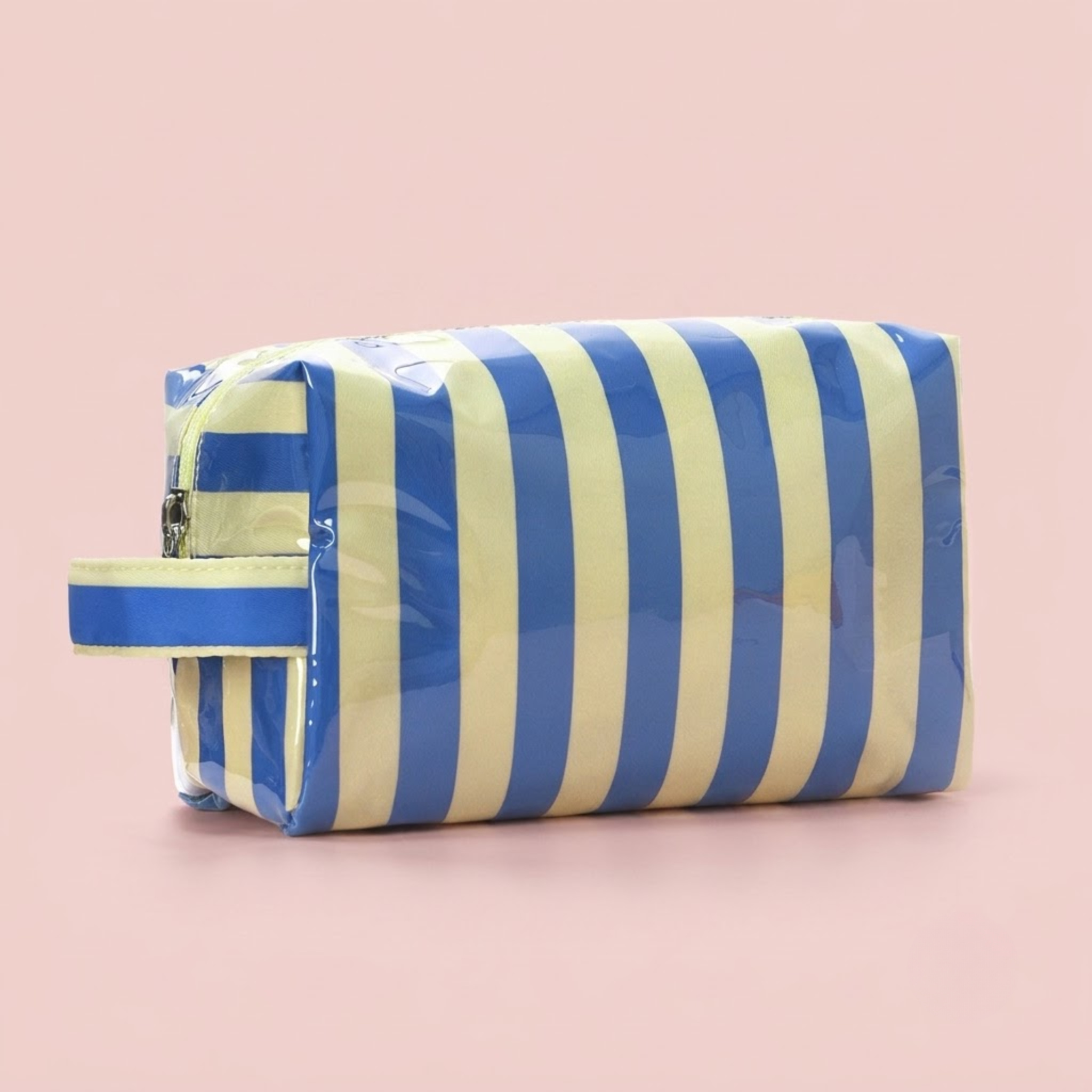 Vibrant Jelly Makeup Pouch in Blue and Yellow