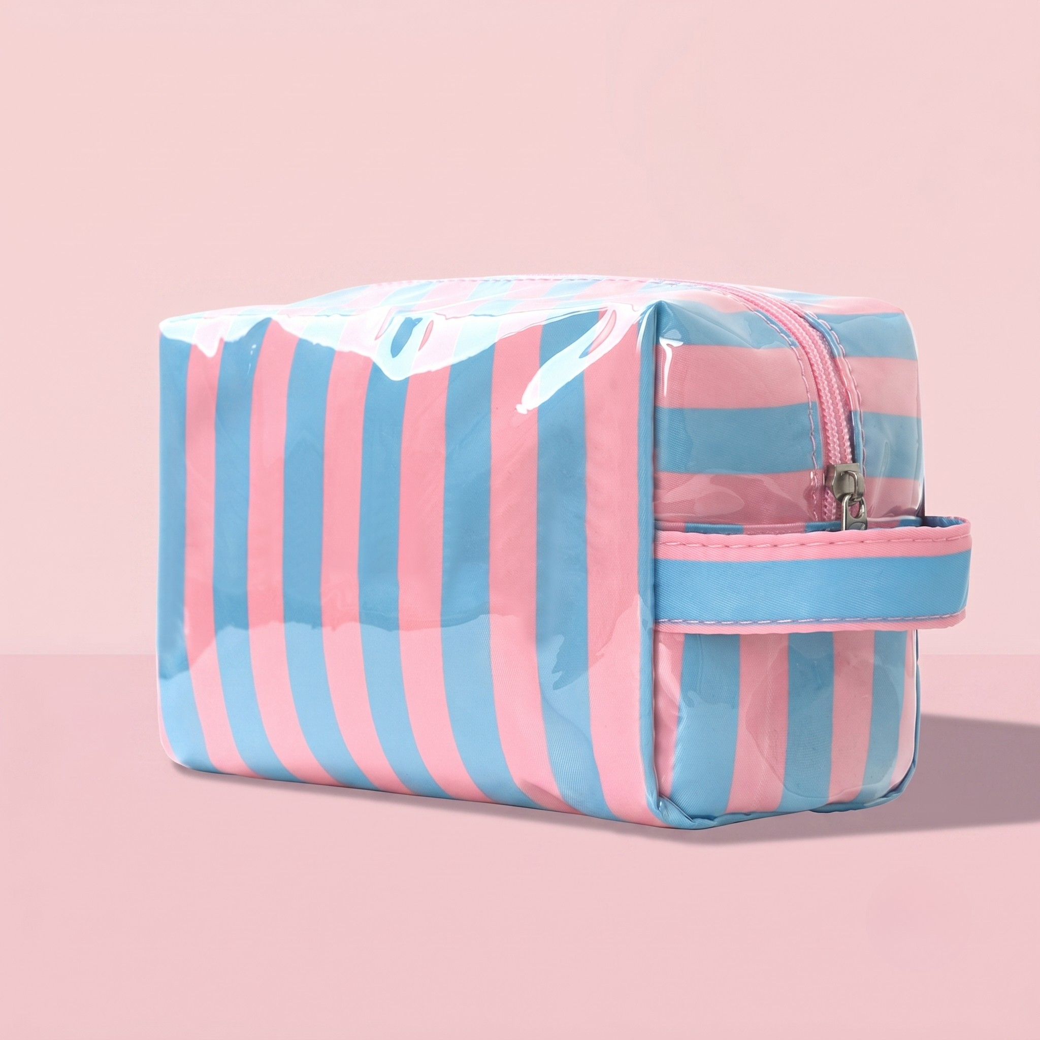 Vibrant Jelly Makeup Pouch in Pink and Blue