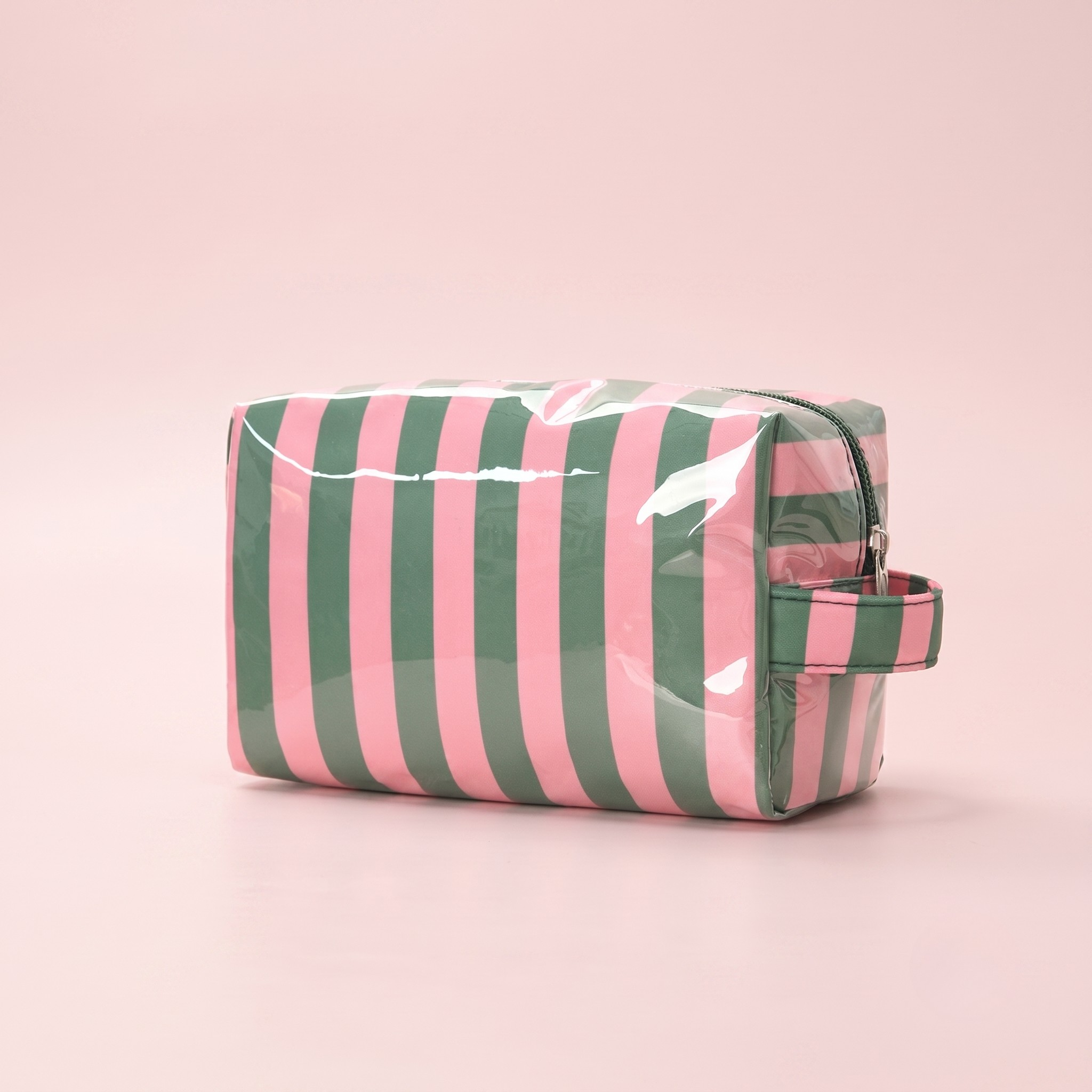 Vibrant Jelly Makeup Pouch in Pink and Green