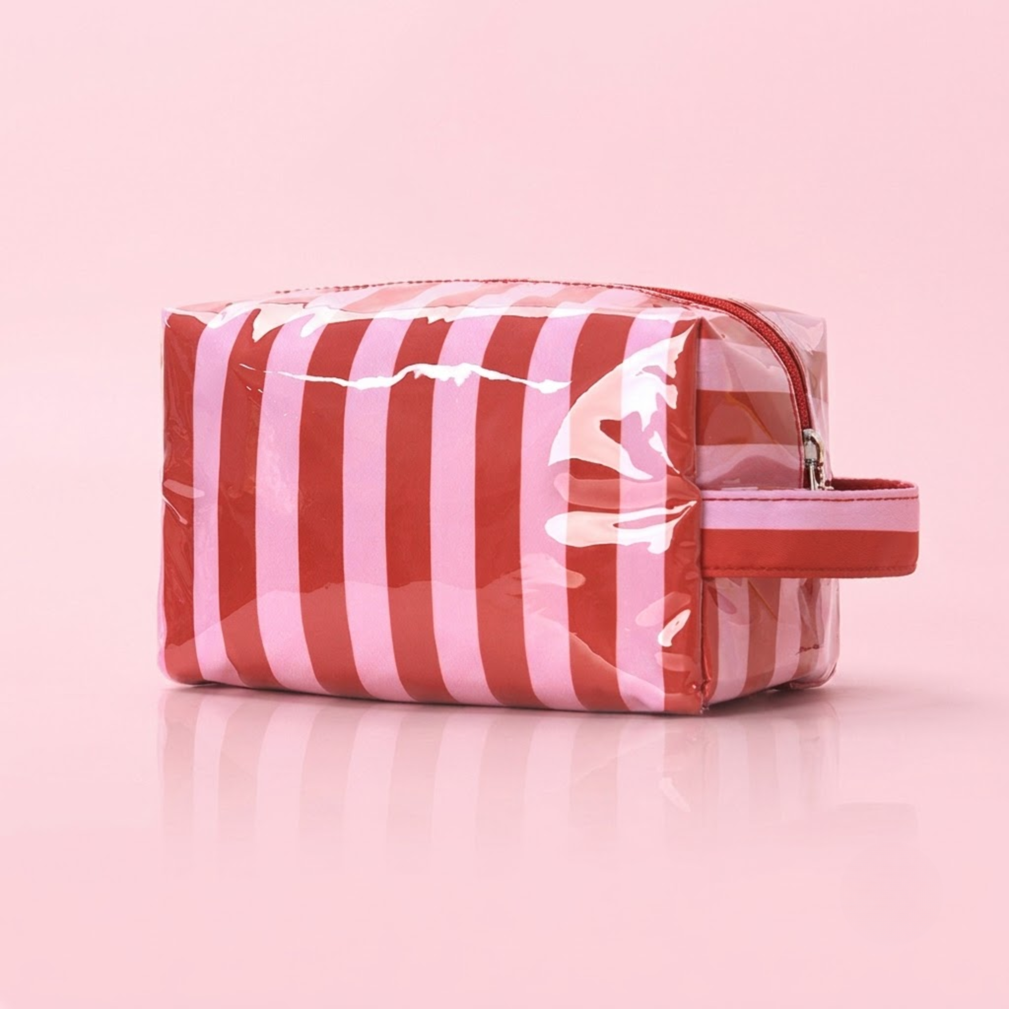 Vibrant Jelly Makeup Pouch in Pink and Red