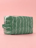 Wavy Jelly Makeup Pouch in Sage Green